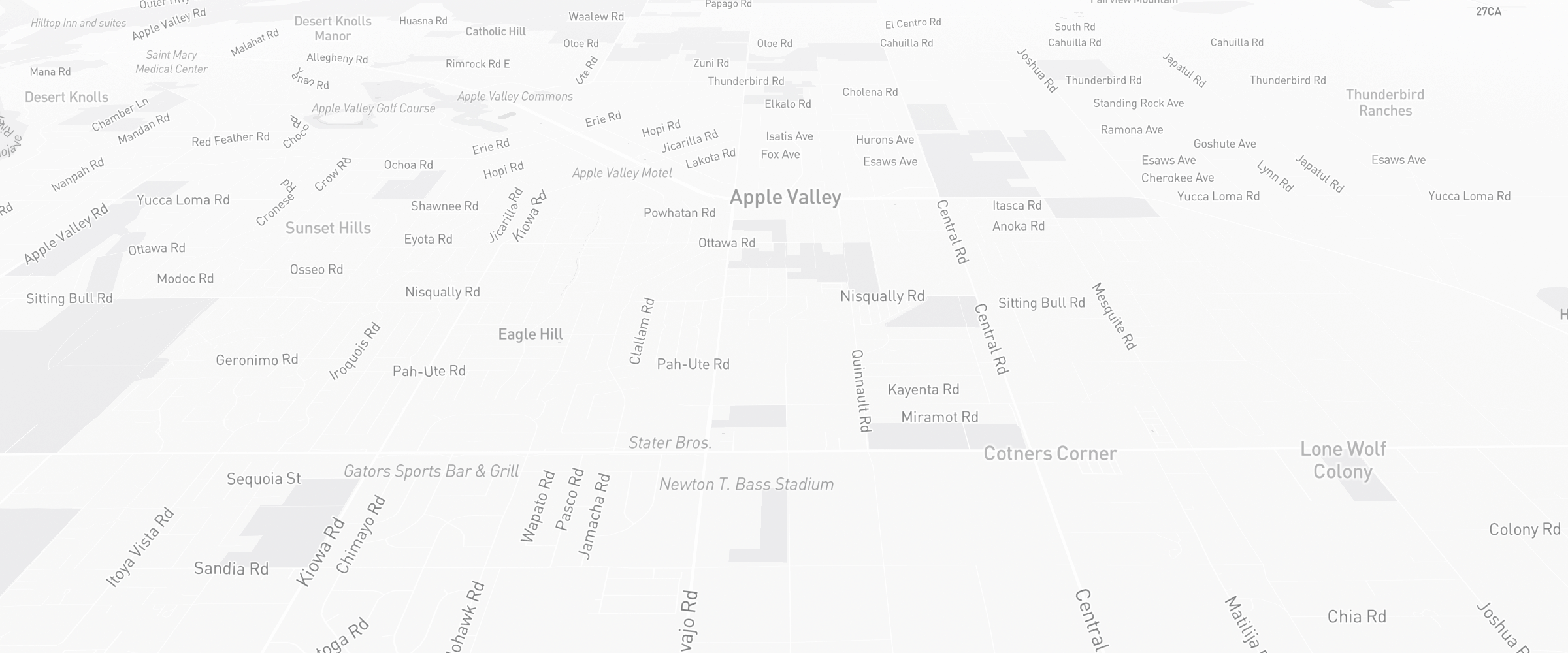 Neighborhood map of Apple Valley, CA — the area served by Life Insurance Agents of Apple Valley Group
